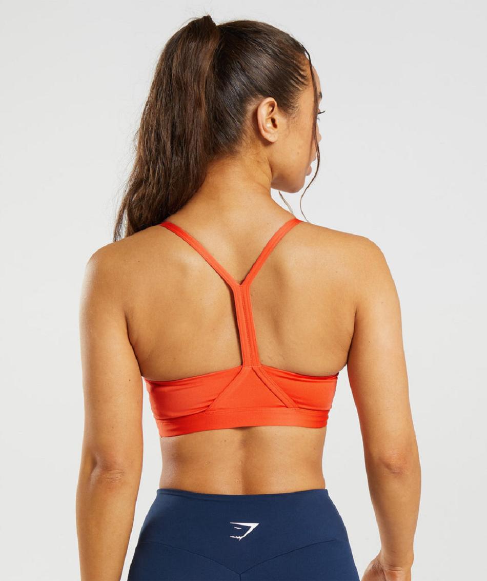 Sujetadores Deportivos Gymshark V Neck Mujer Naranjas | CO 2066SGL